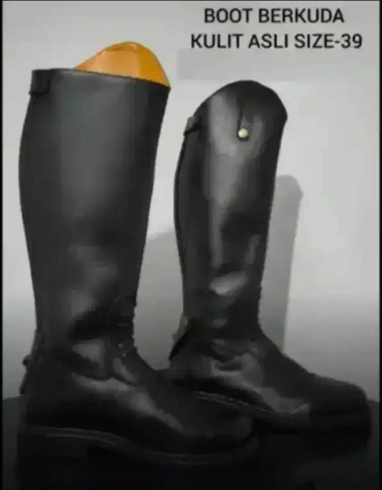 Sepatu boot berkuda kulit asli uk.39 atau moge harley,goldwing cosplay