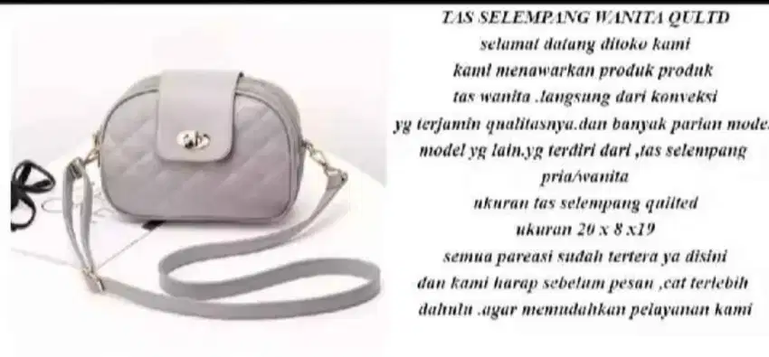 Tas selempang salsa/tas wanita bapao clutch terbaru Bonus Jam tangan