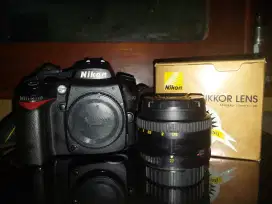 Jual nikon d90 lensa nikkor 50mm f1.8 normal gak ada penyakit