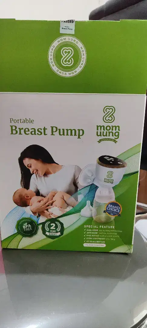 POMPA ASI MOM UUNG LENGKAP FREE BOTOL ASI dan ICE BAG