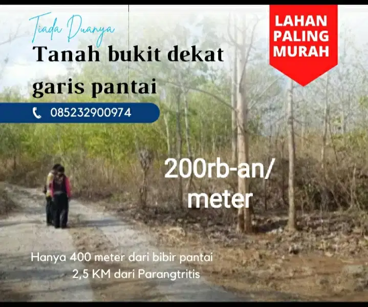 Tanah pategalan di bukit sebelah tenggara pantai Parangtritis