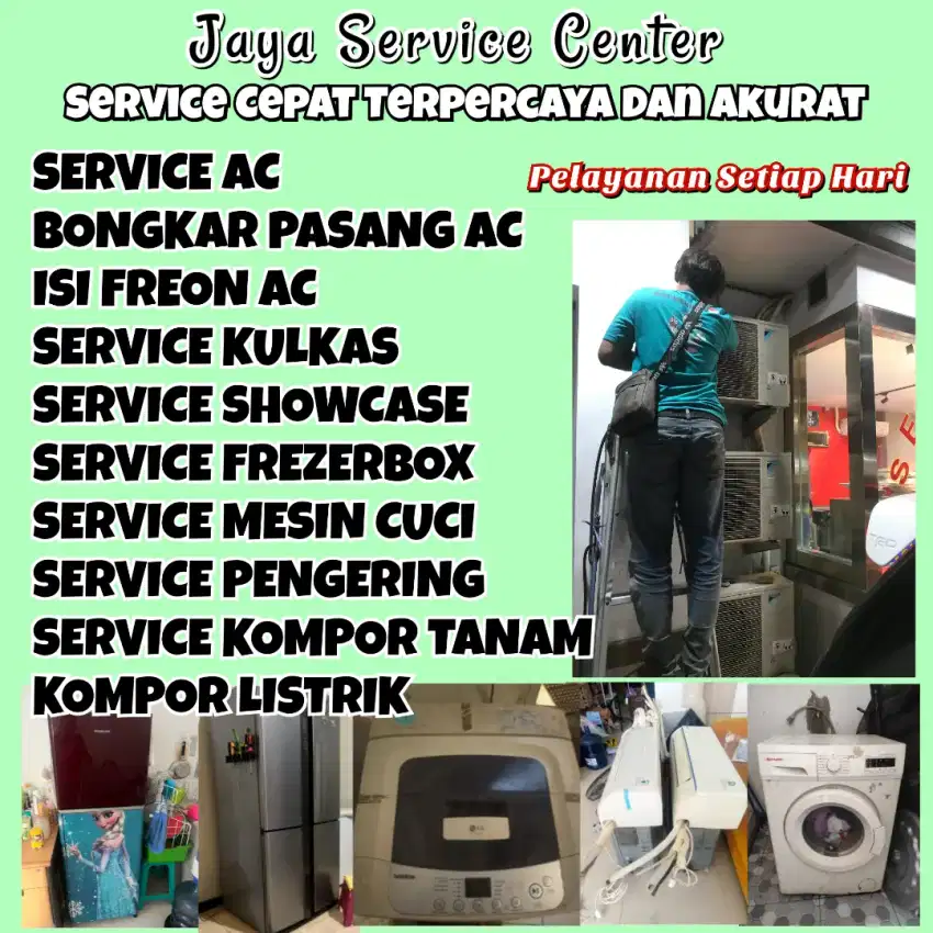 Service Kulkas Mesin Cuci Bongkar Pasang AC Servis AC Frezer Mulyorejo