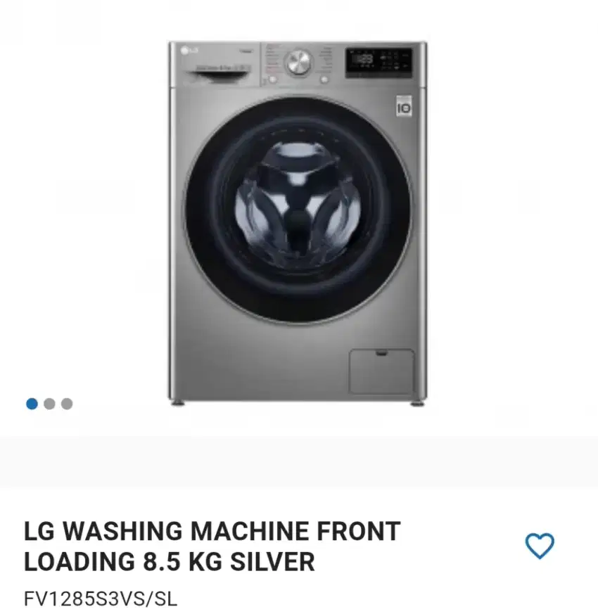 LG FRONT LOADING 8,5KG SILVER