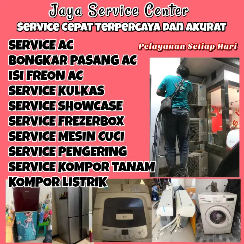 Service AC Bongkar AC Pasang AC Servis Mesin Cuci Kulkas Frezer Bungah