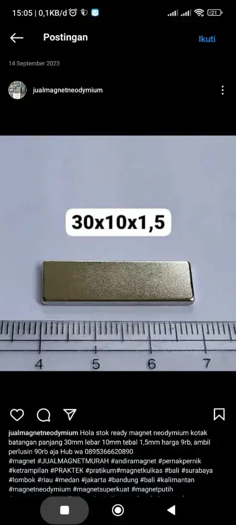 Magnet neodymium super kuat