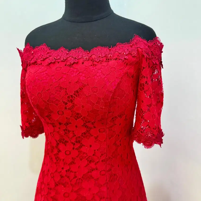 Gaun Prom Model Duyung Berlengan