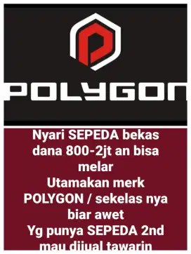 di beli sepeda bekas Polygon poligon dll sy beli sepeda yg mau di jual