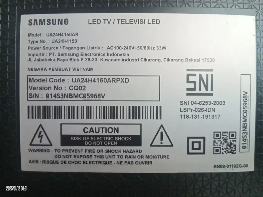 Jual BU TV Samsung LED 24 inc