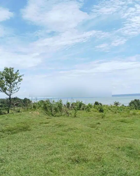 Tanah depan pantai view laut dan sunset di sentral medewi surfing