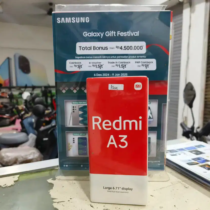 REDMI A3 4/128 READY BANYAK STOK , KE TOKO GRATIS TEMPERGLAS