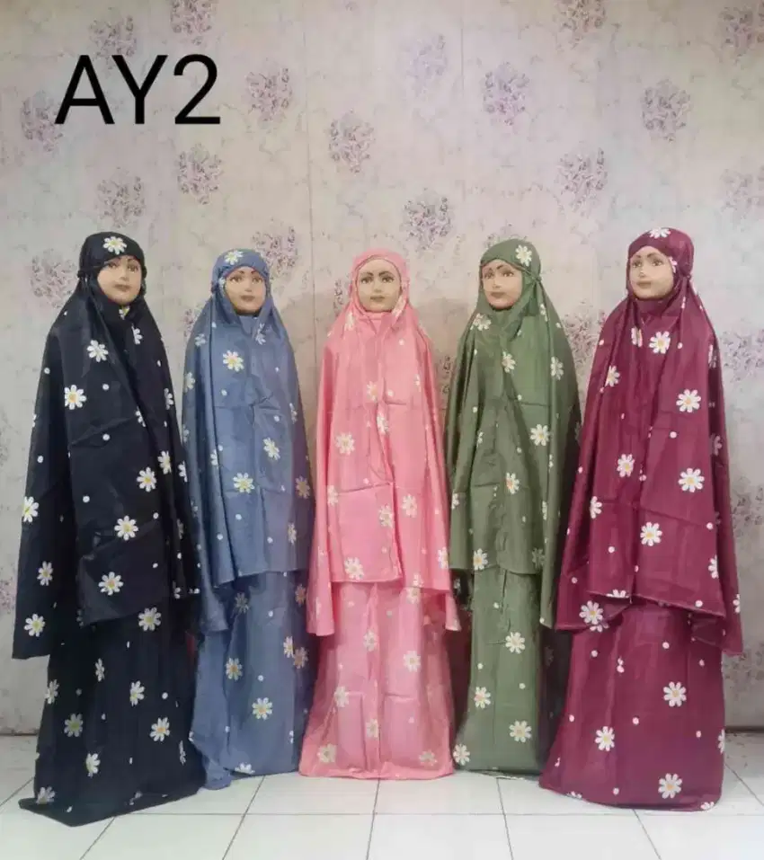 Mukena Anak Rayon Motif Bunga Matahari