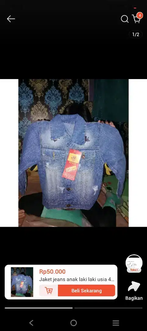 Dijual jaket levis anak size 4 th new