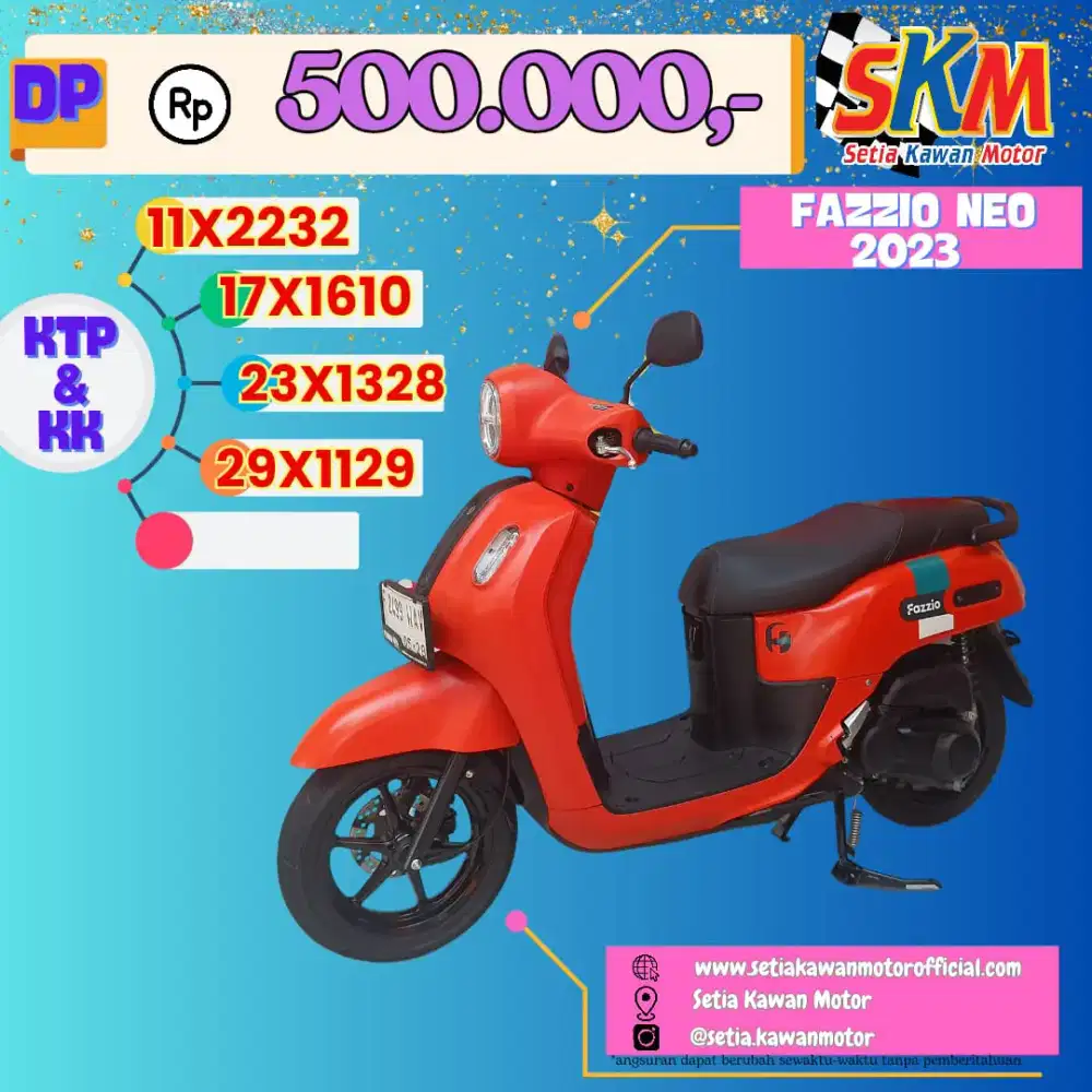 Fazzio 2023 - kredit DP 500rb proses cukup KTP dan KK