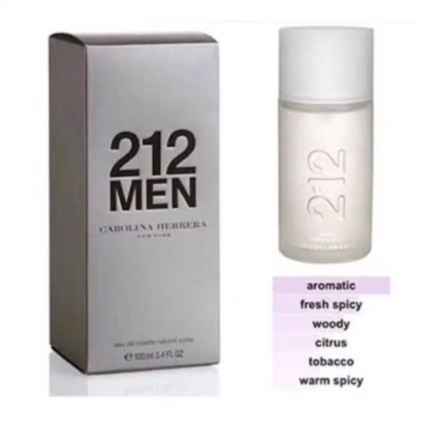 Parfum pria CH 212 grey 100ml