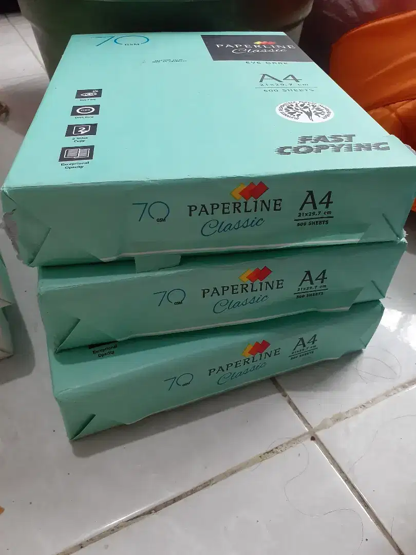 kertas print/HVS polos ukuran A4 merk Paperline