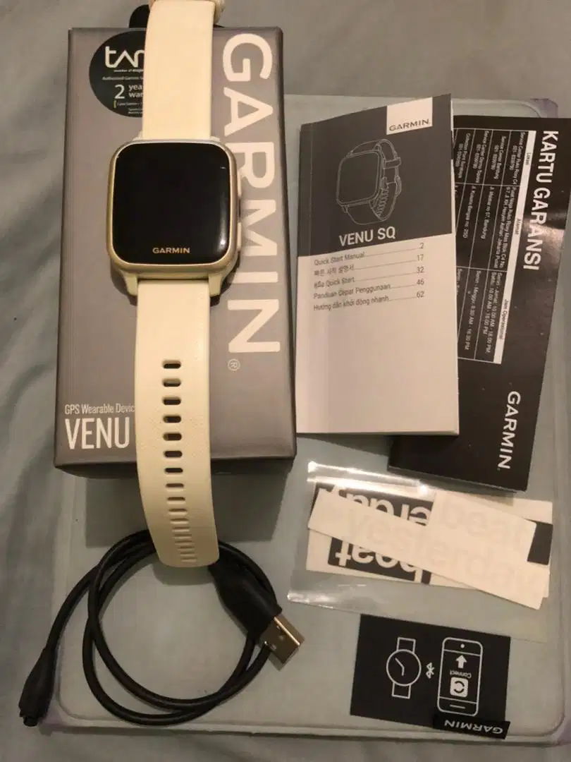 Garmin Venu SQ White mulus banget no minus fullset original ex grs Tam