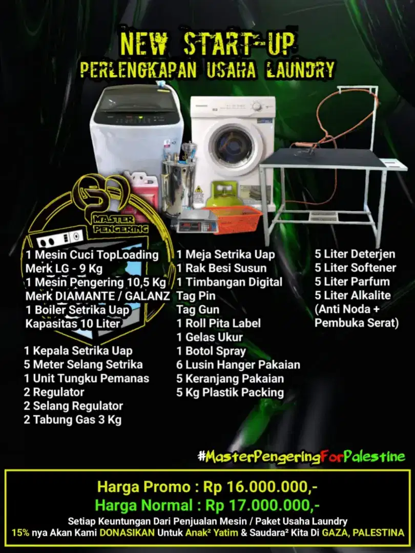 PAKET USAHA LAUNDRY PEMULA / TANPA DP /BAYAR COD
