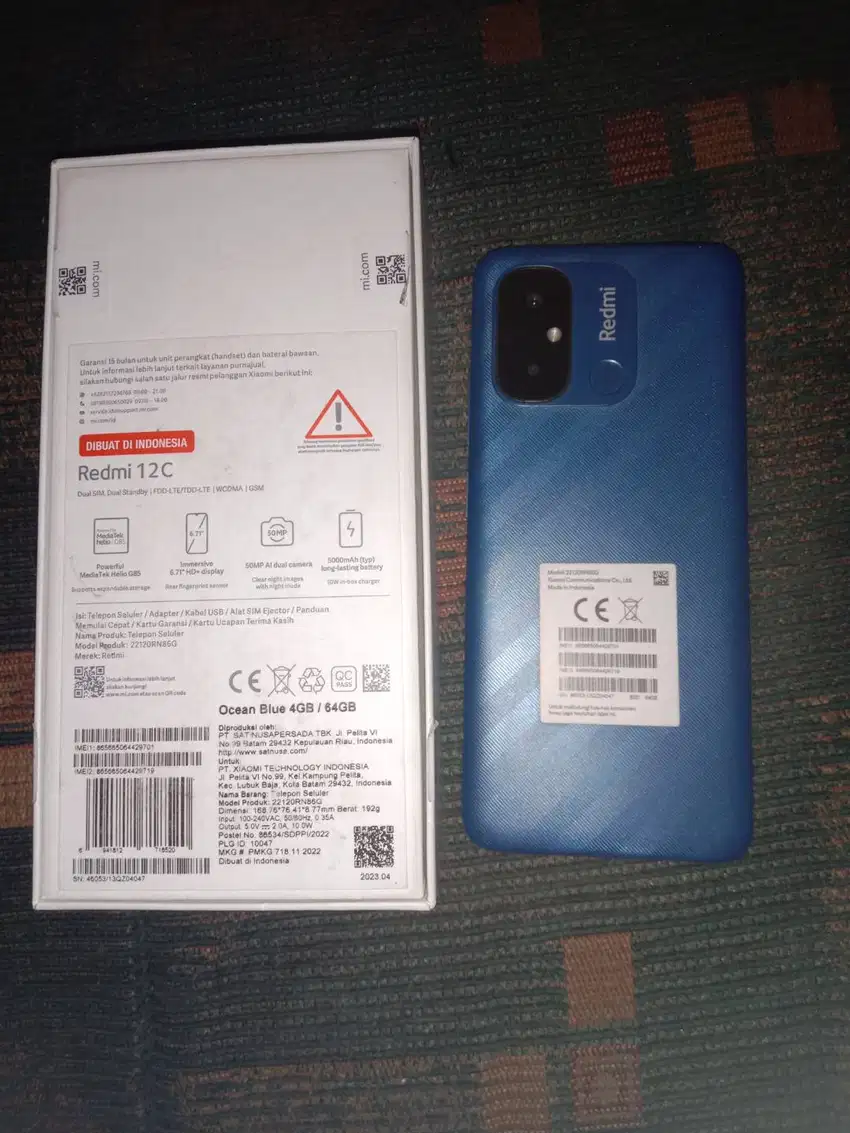 hp xiaomi 12c bekas 4/64GB