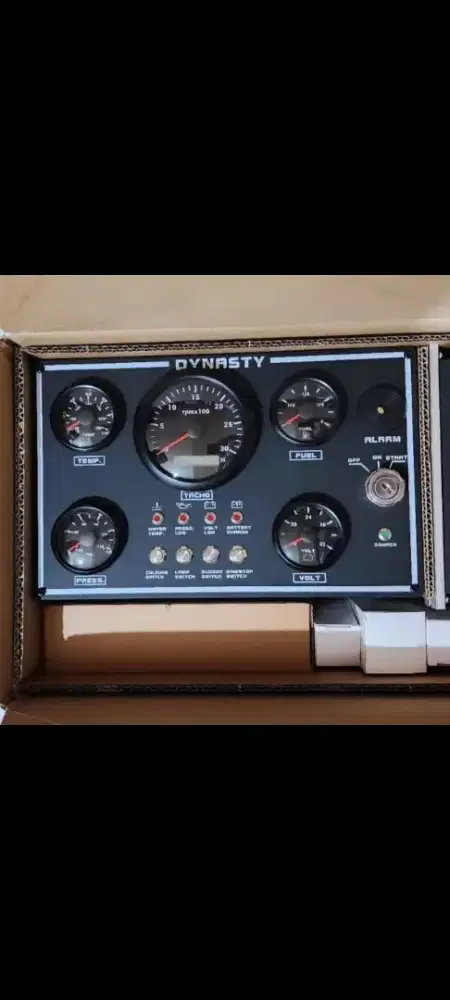 Marine gauge panel set komplit/ meteran amper kapal set