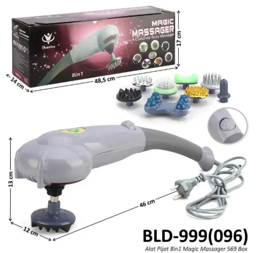 Alat pijat magic massager 8in1 blueidea