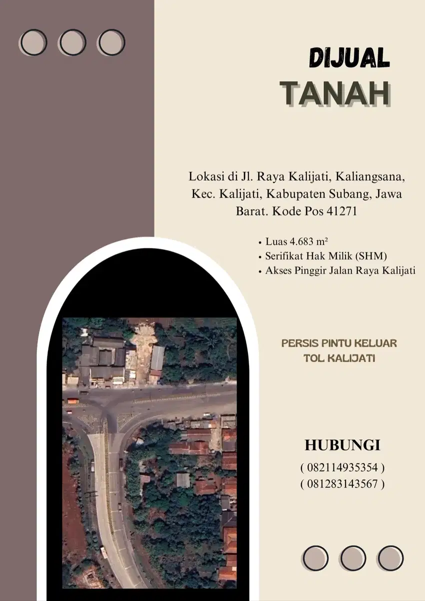 Jual Tanah Persis Exit Tol Kalijati - Subang