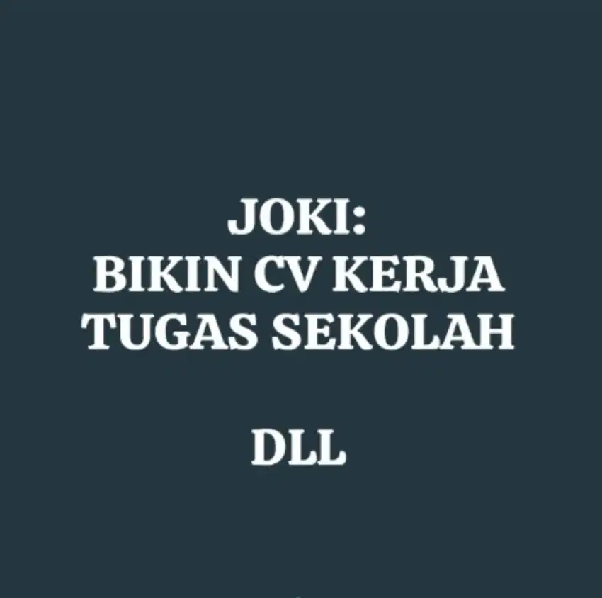 JOKI & PENITIPAN APA AJA CHAT DULU AJA