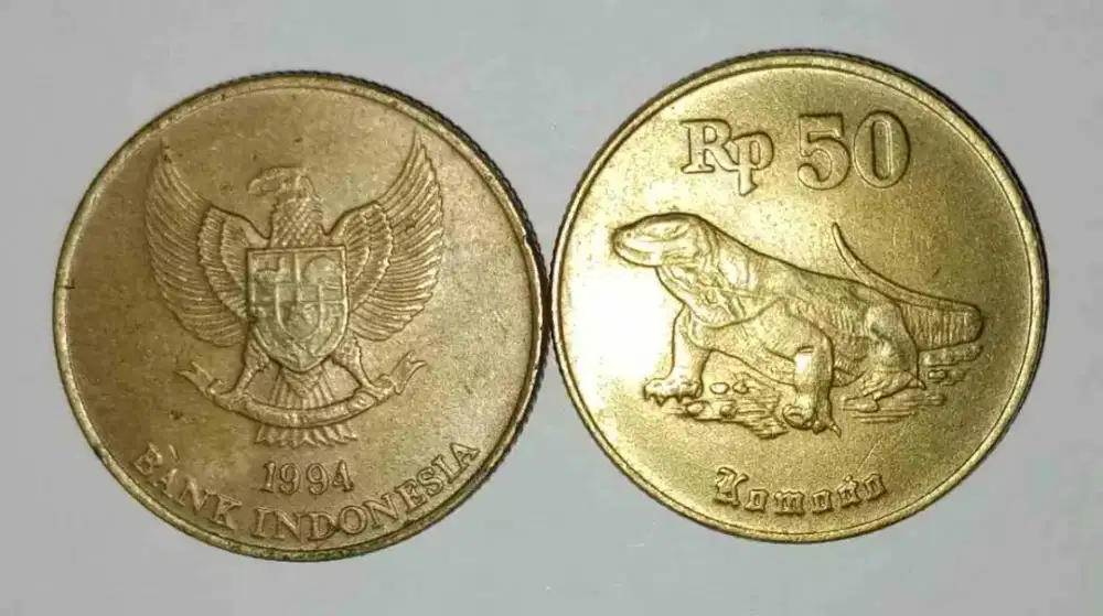 UANG LOGAM LAWAS 50 RUPIAH EMISI TAHUN 1994