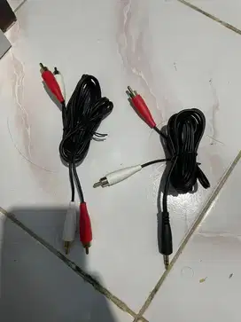 Dua Kabel audio 3,5mm jack RCA 1 meter