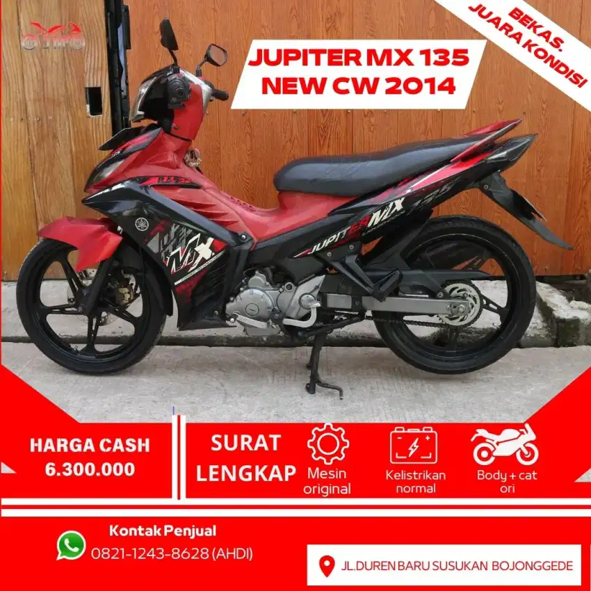 JUPITER MX 135 NEW CW 2014 SURAT LENGKAP SIAP OAKE NO KENDALA