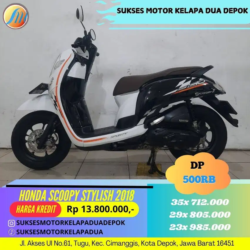 SCOOPY STYLISH 2018 CASH/KREDIT DP RINGAN SYARAT KTP KK