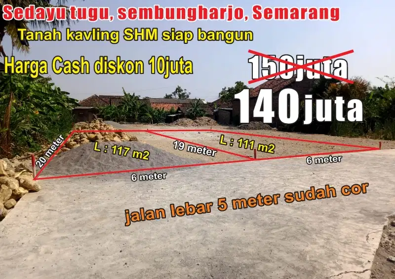 TANAH MURAH SEDAYU TUGU SEMBUNGHARJO SEMARANG