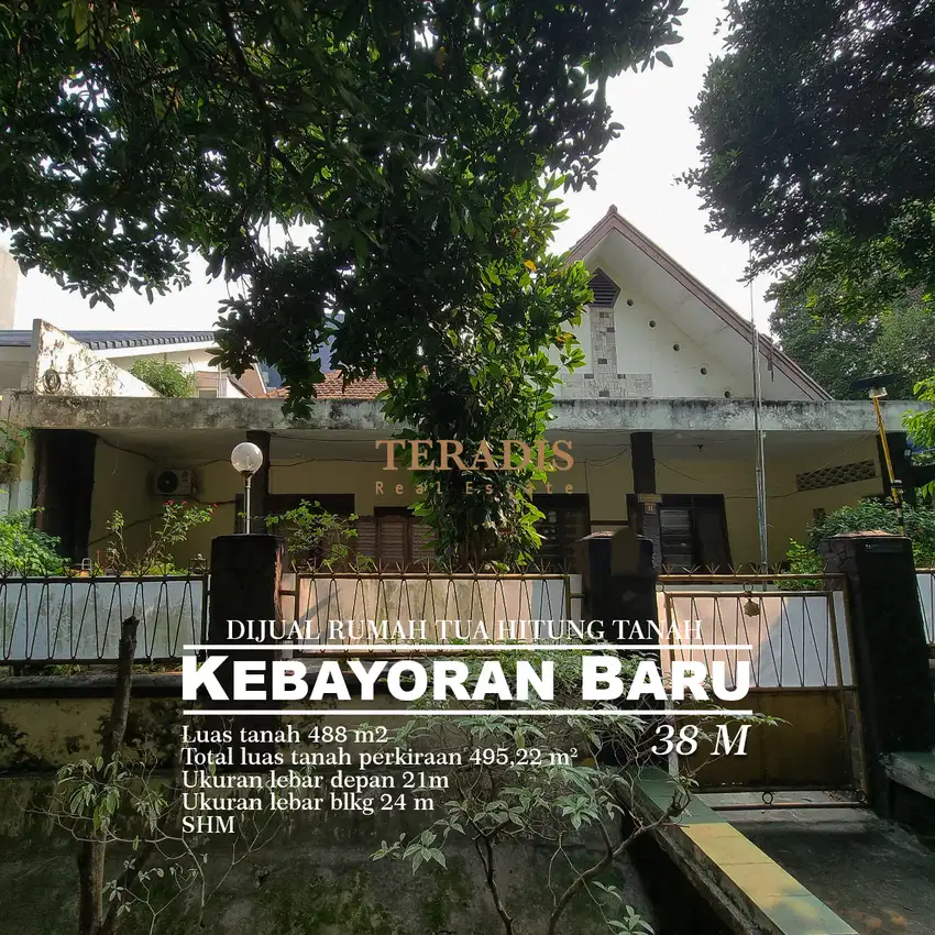 FOR SALE KEBAYORAN BARU DIJUAL RUMAH TUA HITUNG TANAH