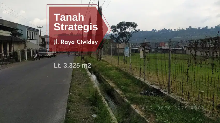 Tanah Dijual 3325 m2 Jalan Raya Kota Ciwidey Bandung