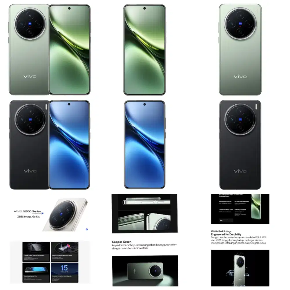 Vivo X200 [Co-Engineered Zeiss, Dimensity 9400 V2 Chip, Funtouch15]