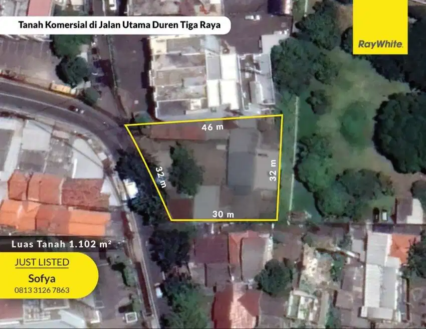 Duren Tiga Raya luas 1102 area komersial dekat Mampang