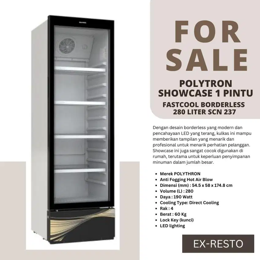 Kulkas Chiller 1 Pintu Showcase