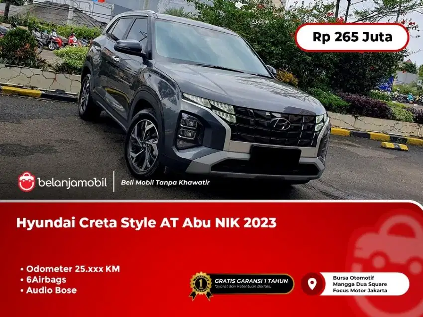 [ TANGAN PERTAMA ] Hyundai Creta Style AT Abu NIK 2023/2024