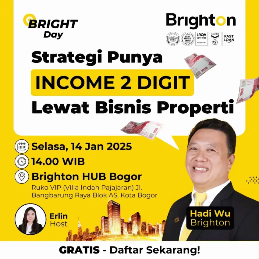 Strategi income 2 digit lewat bisnis properti !