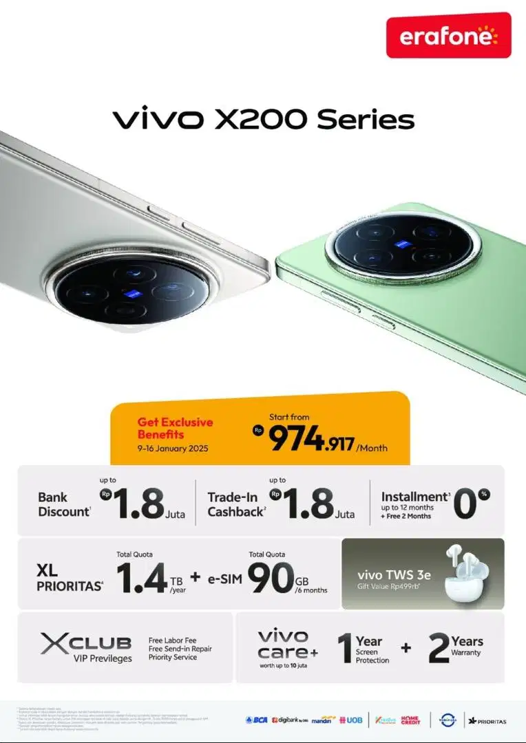 PO VIVO X200 DP MULAI 200 ribu