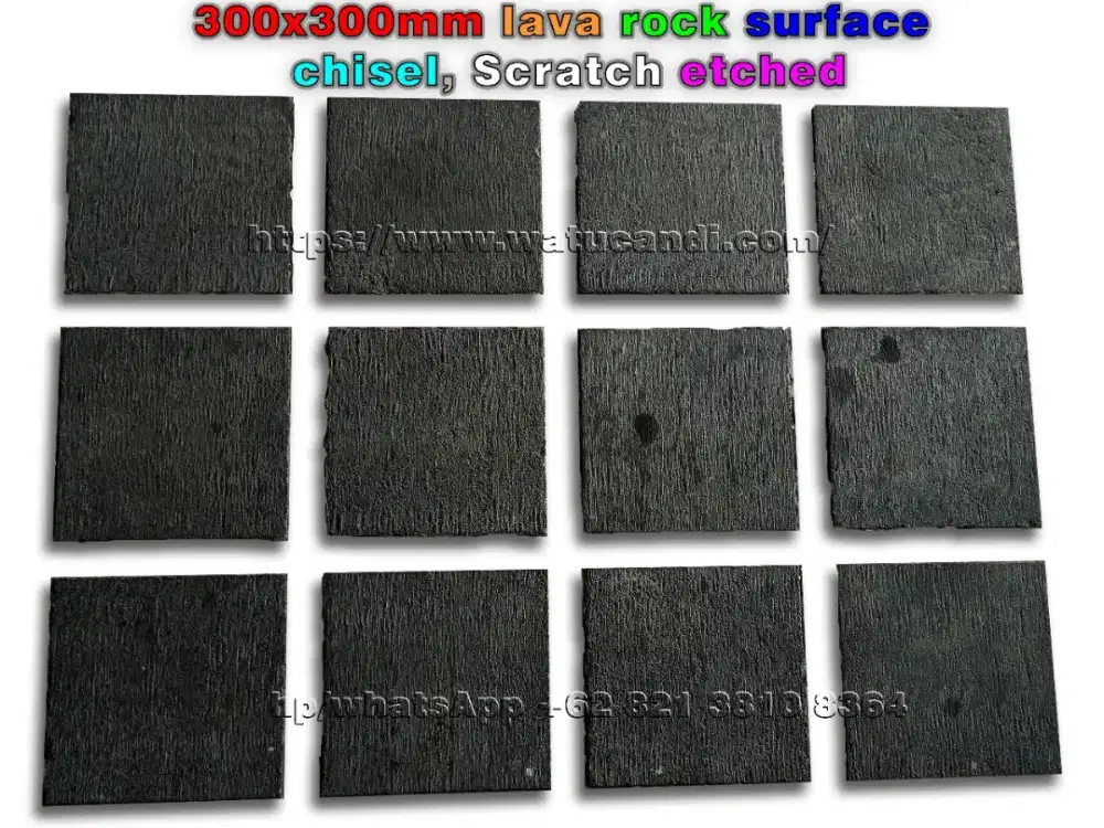 Batu pahat Lava stone chisel etched