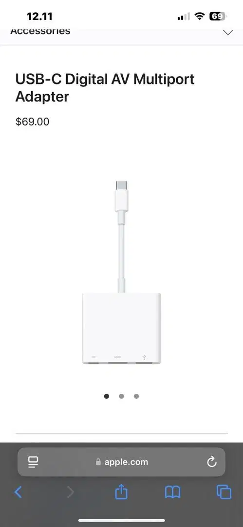 Multiport adapter USB-C to VGA Apple