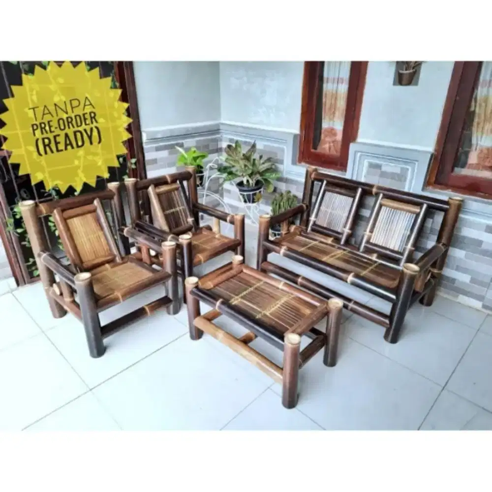 Jual bale bambu kursi bambu hitam asli cod bayar di tempat