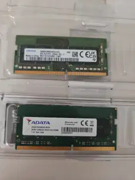 Ram laptop sodimm 8GB DDR4 3200Mhz 2pcs. Masih baru