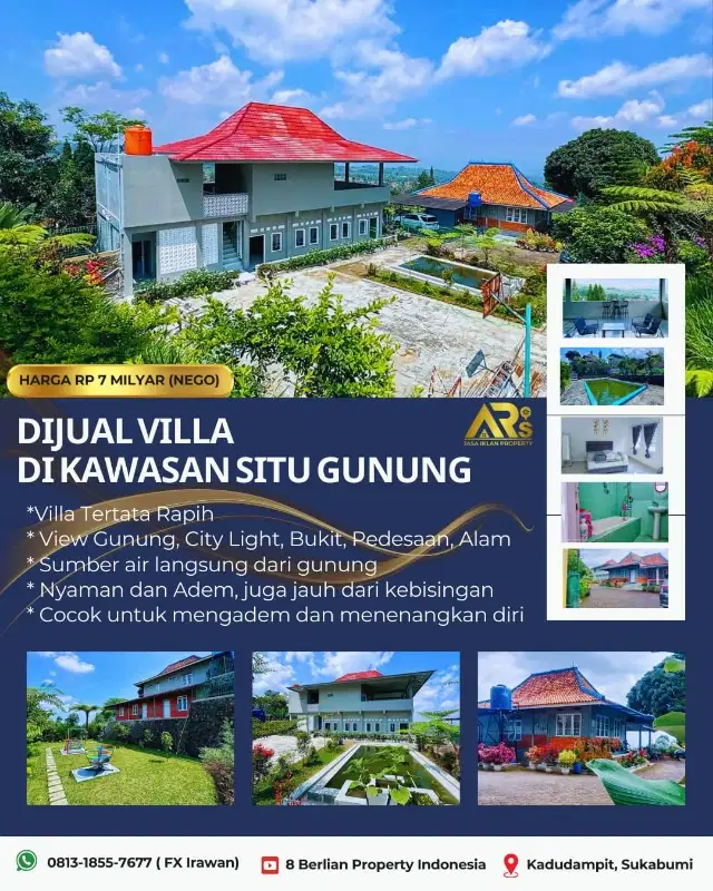 Di jual villa & tanah/lahan bangunan villa nari