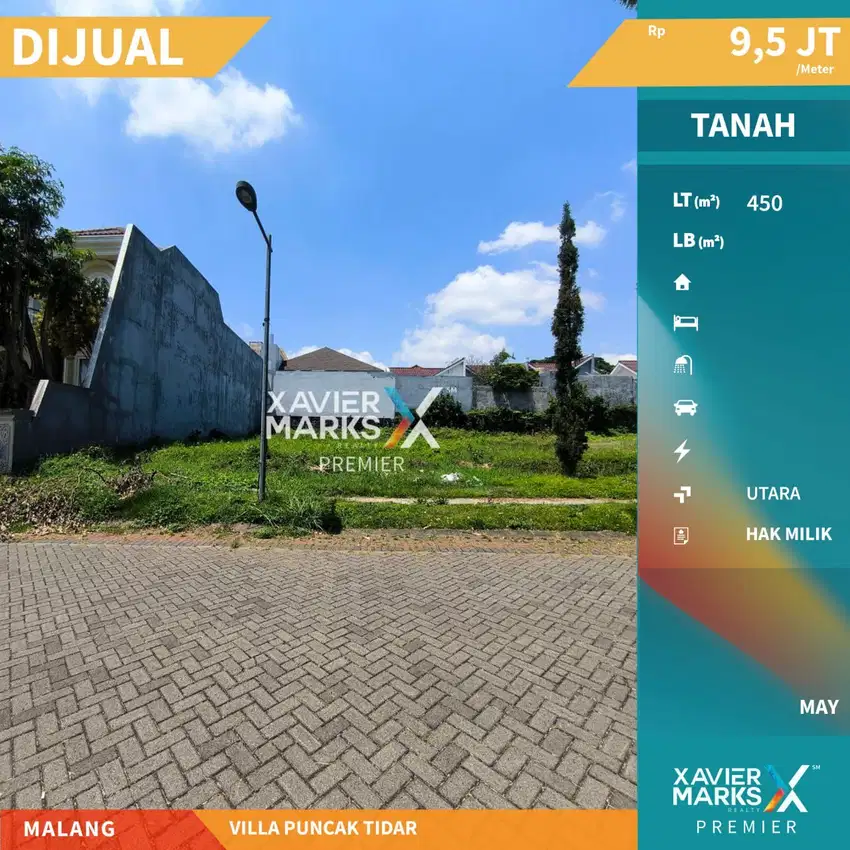 Dijual Tanah Kavling  Lingkungan Nyaman di Villa Puncak Tidar Malang