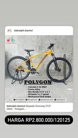 Sepeda Gunung  Polygon phoenix Atlantis Exotic Fastron MTB Ring 27,5