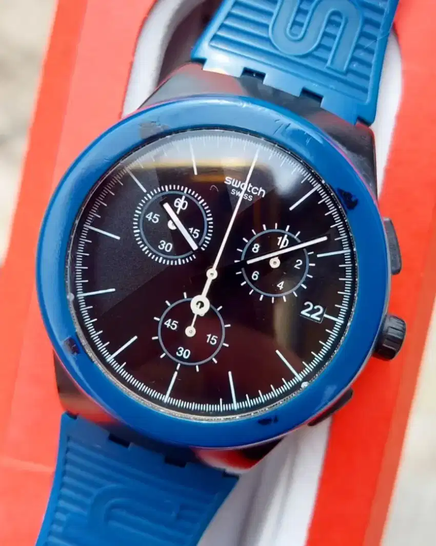 Swatch Swiss Original Chrono Plastic Bluee X