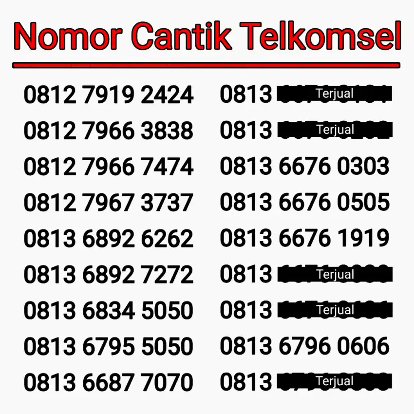 Nomor Cantik Telkomsel