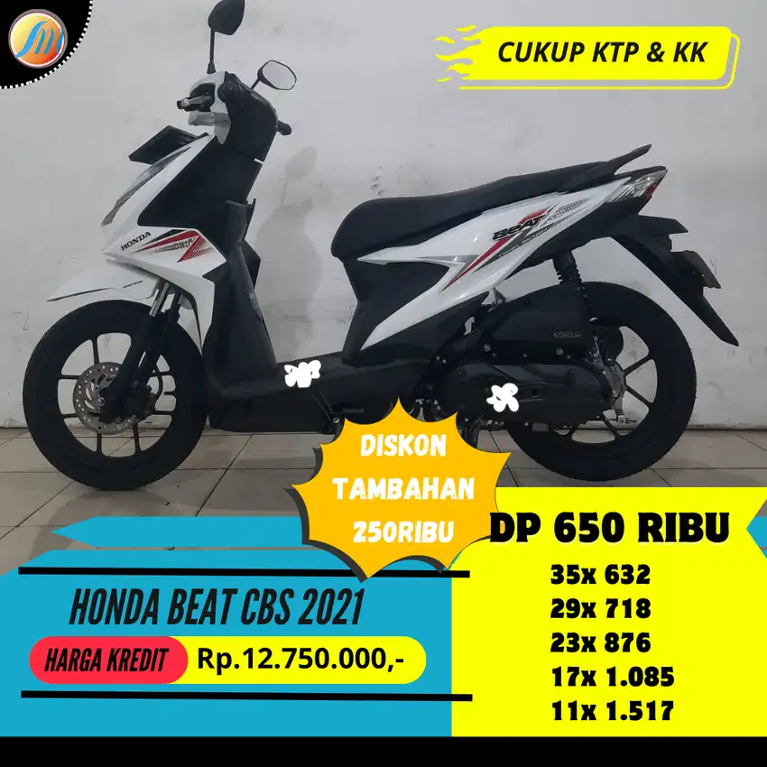 JUAL CEPAT HONDA BEAT CBS 2021 CASH KREDIT SEKEN BERGARANSI TERAWAT