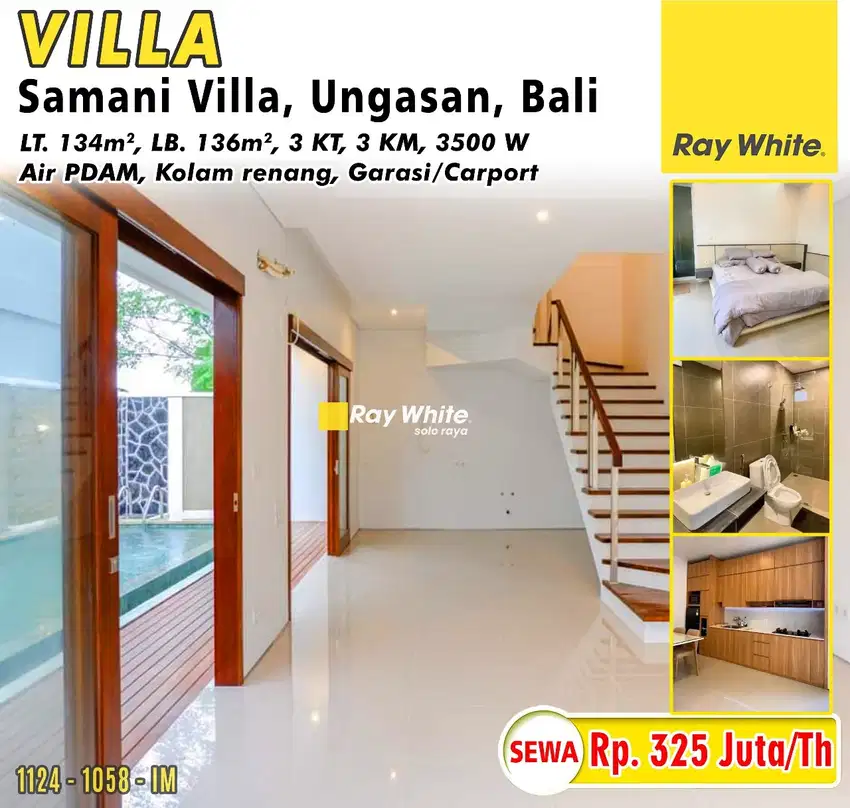 Disewakan Samani Villa di Ungasan Bali